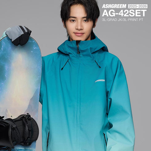 ASHGREEM (アッシュグリーム) 【予約商品】 25-26 スノーボードウェア 上下セット 3レイヤ フルシーム グラデーション ジャケット AG-42SET 耐水圧30000mm スノーウェア スノボウェア スキーウェア スノボーウェア 上下2点セット セットアップ パンツ メンズ レディース 新作